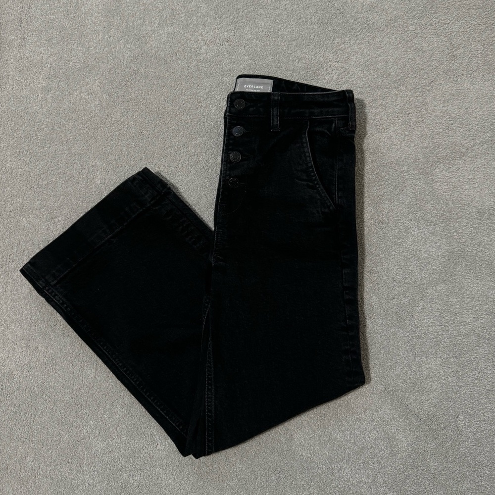Everlane Black Wide Leg Jeans